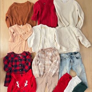 Cozy winter girls toddler wardrobe (12mo)
